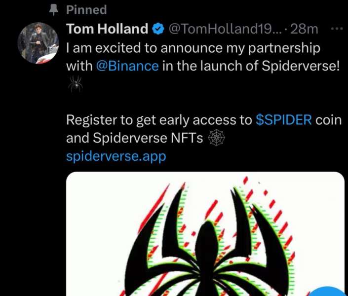 Хакеры взломали аккаунт Тома Холланда в X для распространения фейкового токена SPIDER