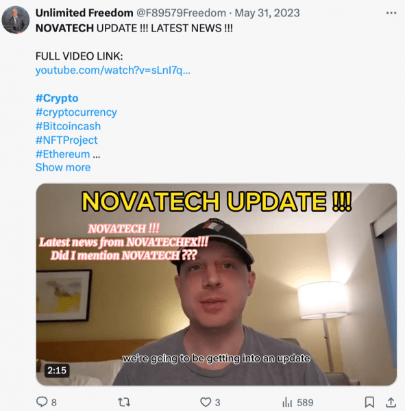 Генеральный прокурор Нью-Йорка подал в суд на криптотрейдера NovaTech, обвиняемого в мошенничестве на $ 1 млрд