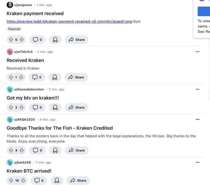 Kraken начала отправлять биткоины и Bitcoin Cash кредиторам Mt.Gox